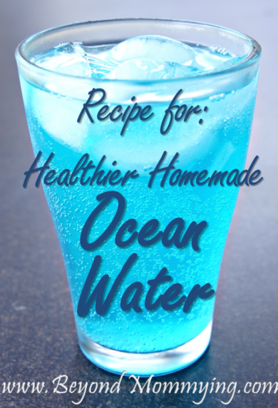 Recipe for a healthier homemade version of Blue Coconut Ocean Water Soda