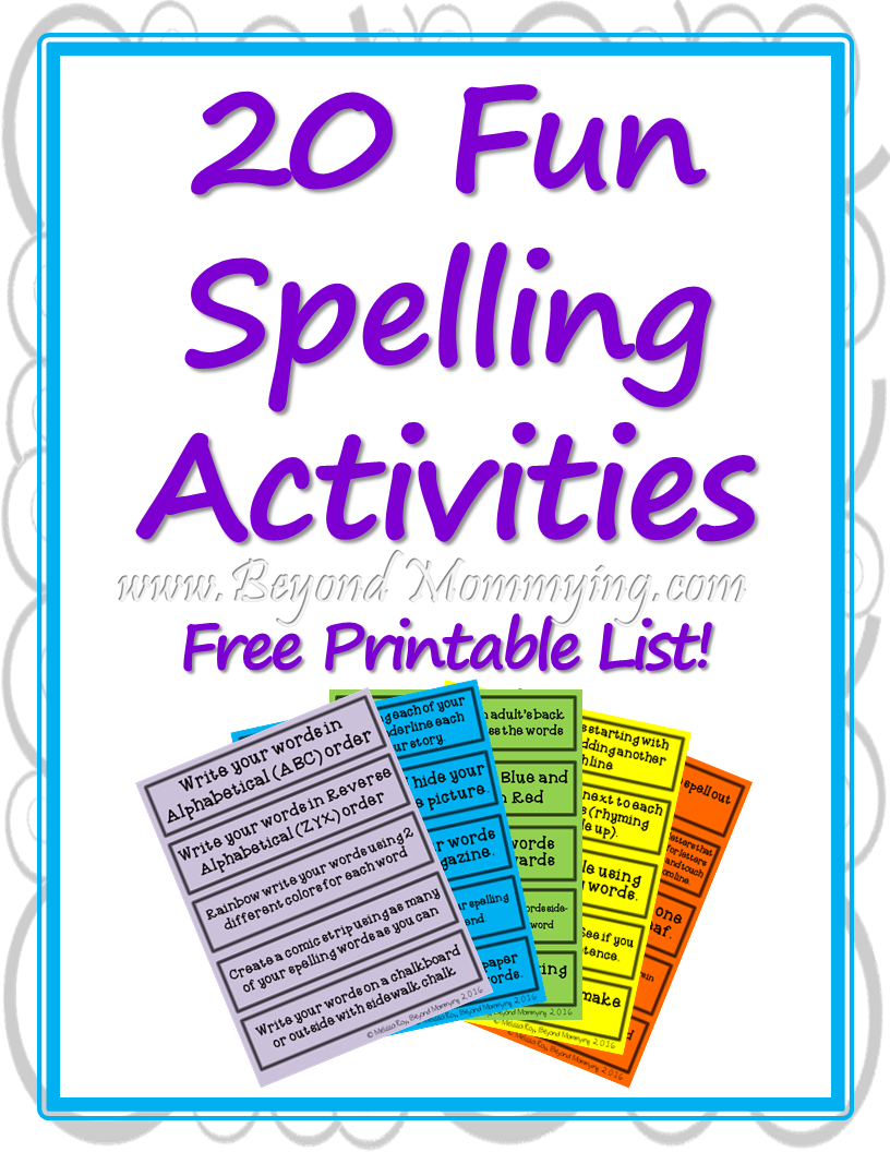 Spelling words. Spelling activities. Spelling fun activities. Spelling fun.