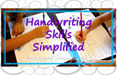 Using the Handwriting Skills Simplified for homeschool handwriting instruction