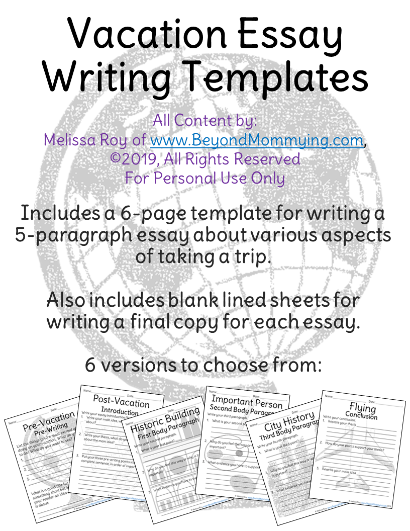 Travel Essay Writing Templates Beyond Mommying