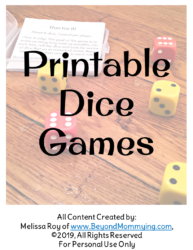 Free Dice Game Printable - Beyond Mommying